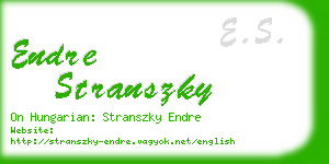 endre stranszky business card